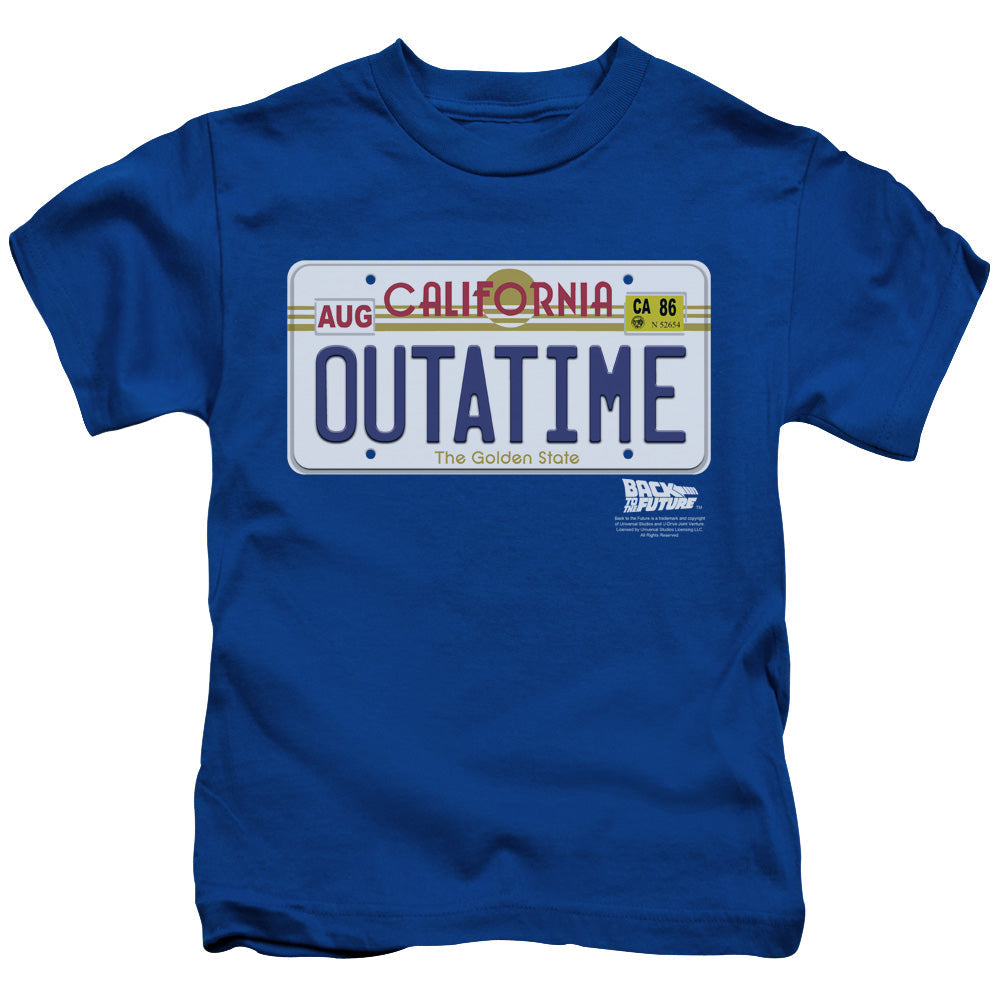Back To The Future Outatime Plate Juvenile Kids Youth T Shirt Royal Blue Hoodie, Sweatshirt | CiraTrend.com