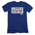 Back To The Future Outatime Plate Premium Bella Canvas Slim Fit Mens T Shirt Royal Blue Hoodie, Sweatshirt (Image 1)