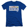 Back To The Future Outatime Plate Slim Fit Mens T Shirt Royal Blue Hoodie, Sweatshirt | CiraTrend.com