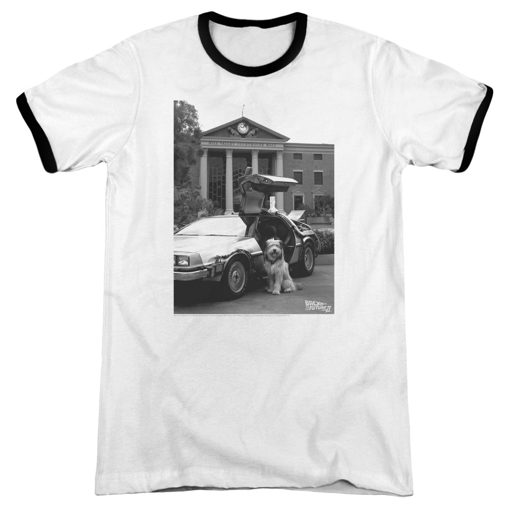 Back To The Future II Einstein Heather Ringer Mens T Shirt White Hoodie, Sweatshirt | CiraTrend.com