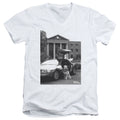 Back To The Future II Einstein Mens Slim Fit V-Neck T Shirt White Hoodie, Sweatshirt | CiraTrend.com