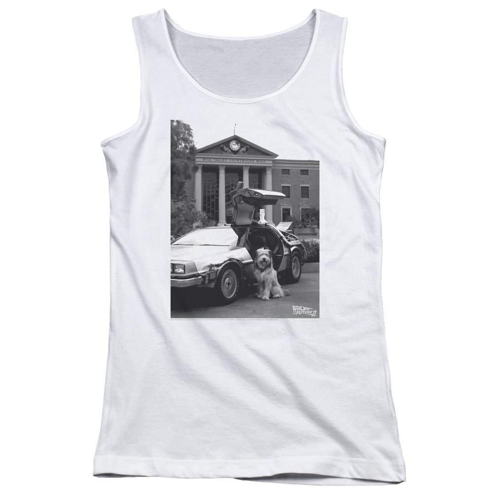Back To The Future II Einstein Womens Tank Top Shirt White Hoodie, Sweatshirt | CiraTrend.com