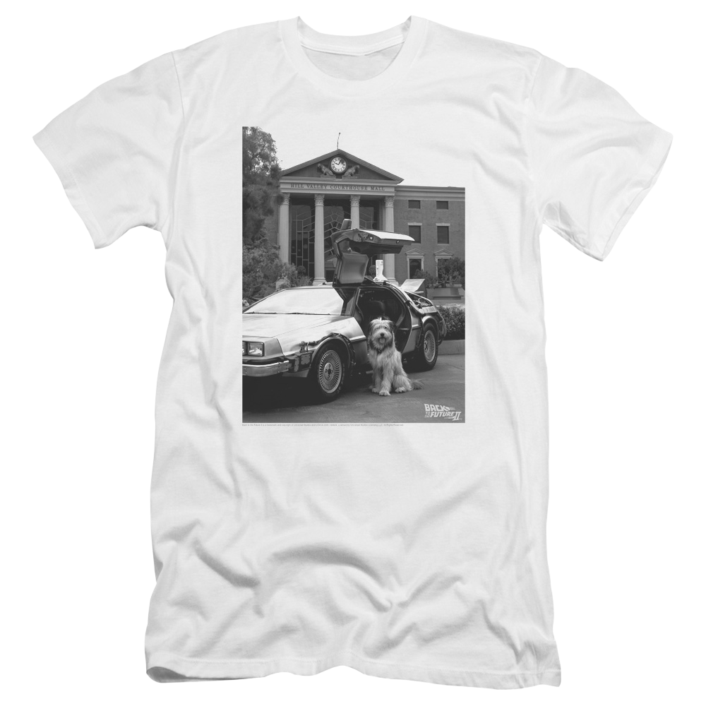 Back to the Future Trilogy Einstein - Men's Premium Slim Fit T-Shirt Hoodie, Sweatshirt | CiraTrend.com