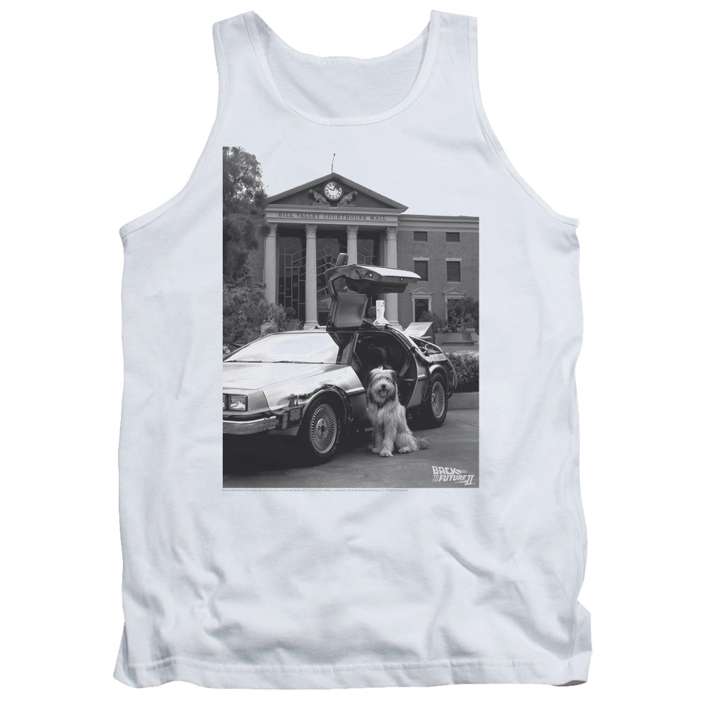 Back To The Future II Einstein Mens Tank Top Shirt White Hoodie, Sweatshirt | CiraTrend.com