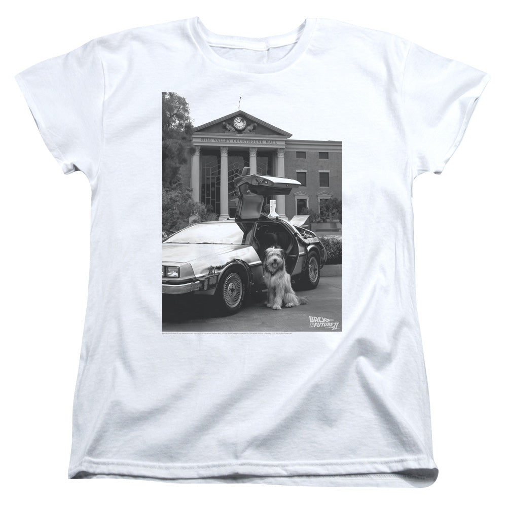 Back To The Future II Einstein Womens T Shirt White Hoodie, Sweatshirt | CiraTrend.com