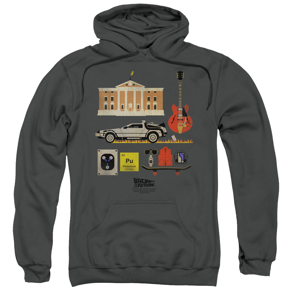Back To The Future Items Mens Hoodie Charcoal T-Shirts, Sweatshirt | CiraTrend.com (Image 1)