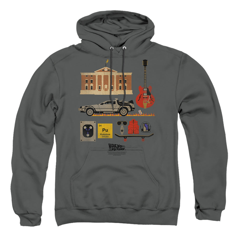 Back To The Future Items Mens Hoodie Charcoal Charcoal T-Shirts, Sweatshirt | CiraTrend.com (Image 1)