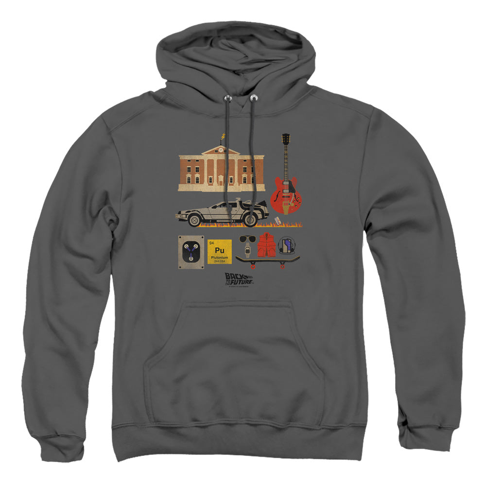 Back To The Future Items Mens Hoodie Charcoal T-Shirts, Sweatshirt | CiraTrend.com (Image 2)