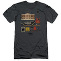 Back To The Future Items Slim Fit Mens T Shirt Charcoal Hoodie, Sweatshirt | CiraTrend.com