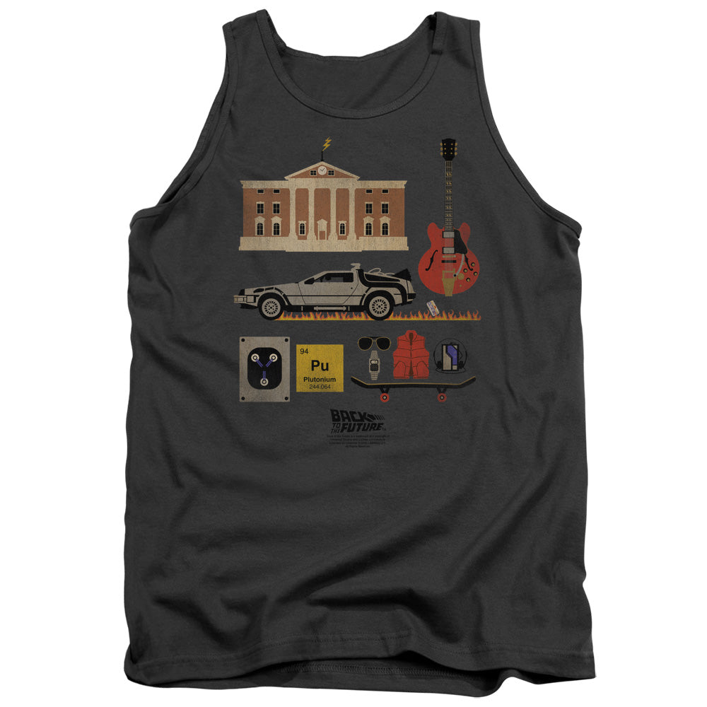 Back To The Future Items Mens Tank Top Shirt Charcoal Charcoal Hoodie, Sweatshirt | CiraTrend.com