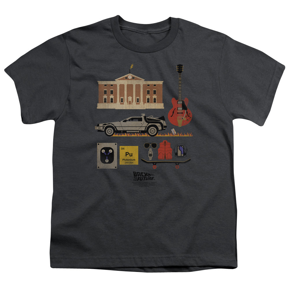 Back To The Future Items Kids Youth T Shirt Charcoal Hoodie, Sweatshirt | CiraTrend.com