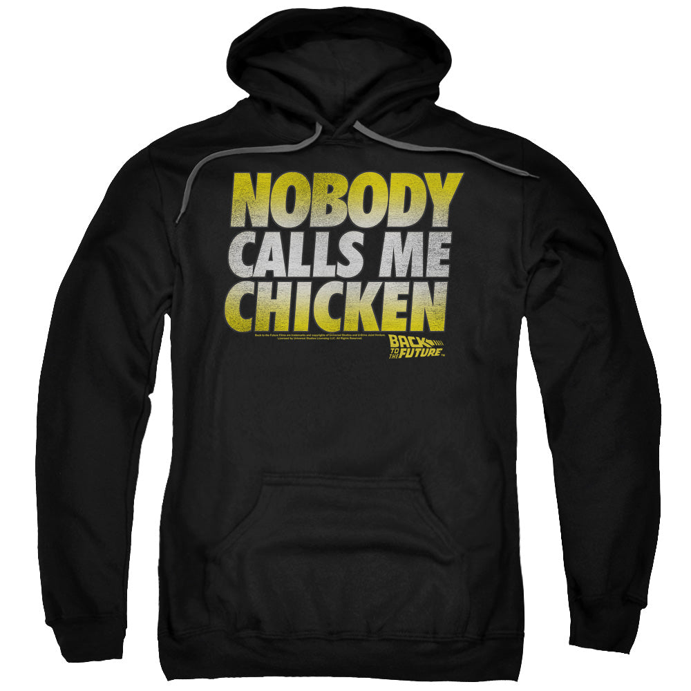 Back To The Future Chicken Mens Hoodie Black T-Shirts, Sweatshirt | CiraTrend.com (Image 1)