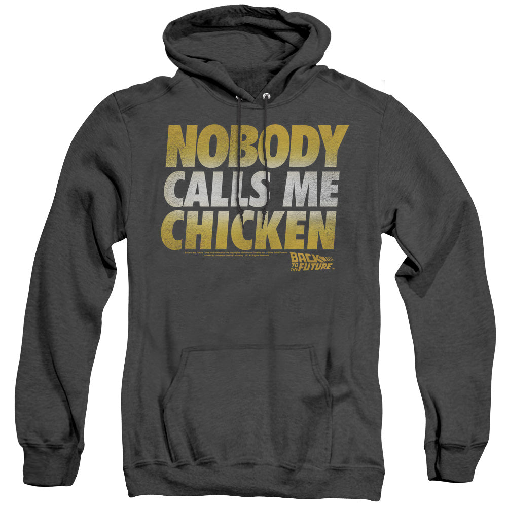 Back To The Future Chicken Mens Heather Hoodie Black Black T-Shirts, Sweatshirt | CiraTrend.com (Image 1)