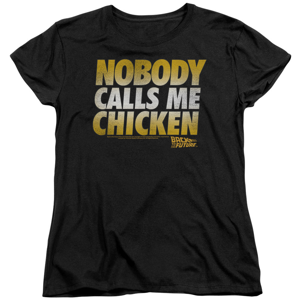 Back To The Future Chicken Womens T Shirt Black Hoodie, Sweatshirt | CiraTrend.com