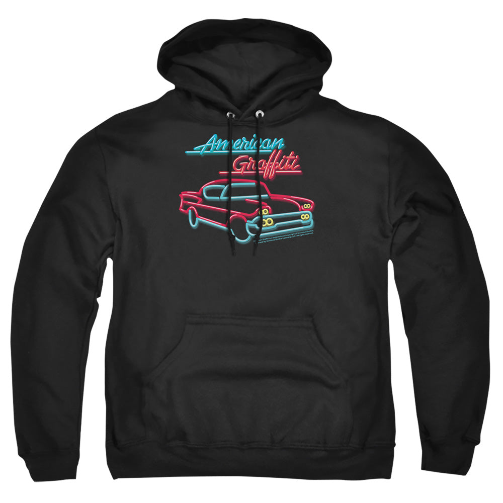 American Grafitti Neon Mens Hoodie Black Black T-Shirts, Sweatshirt | CiraTrend.com (Image 1)