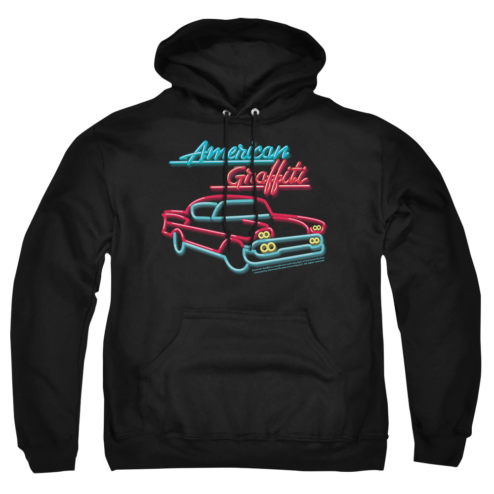American Grafitti Neon Mens Hoodie Black T-Shirts, Sweatshirt | CiraTrend.com (Image 3)