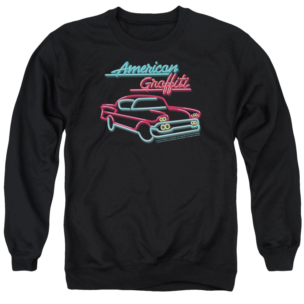 American Grafitti Neon Mens Crewneck Sweatshirt Black T-Shirts, Hoodie | CiraTrend.com