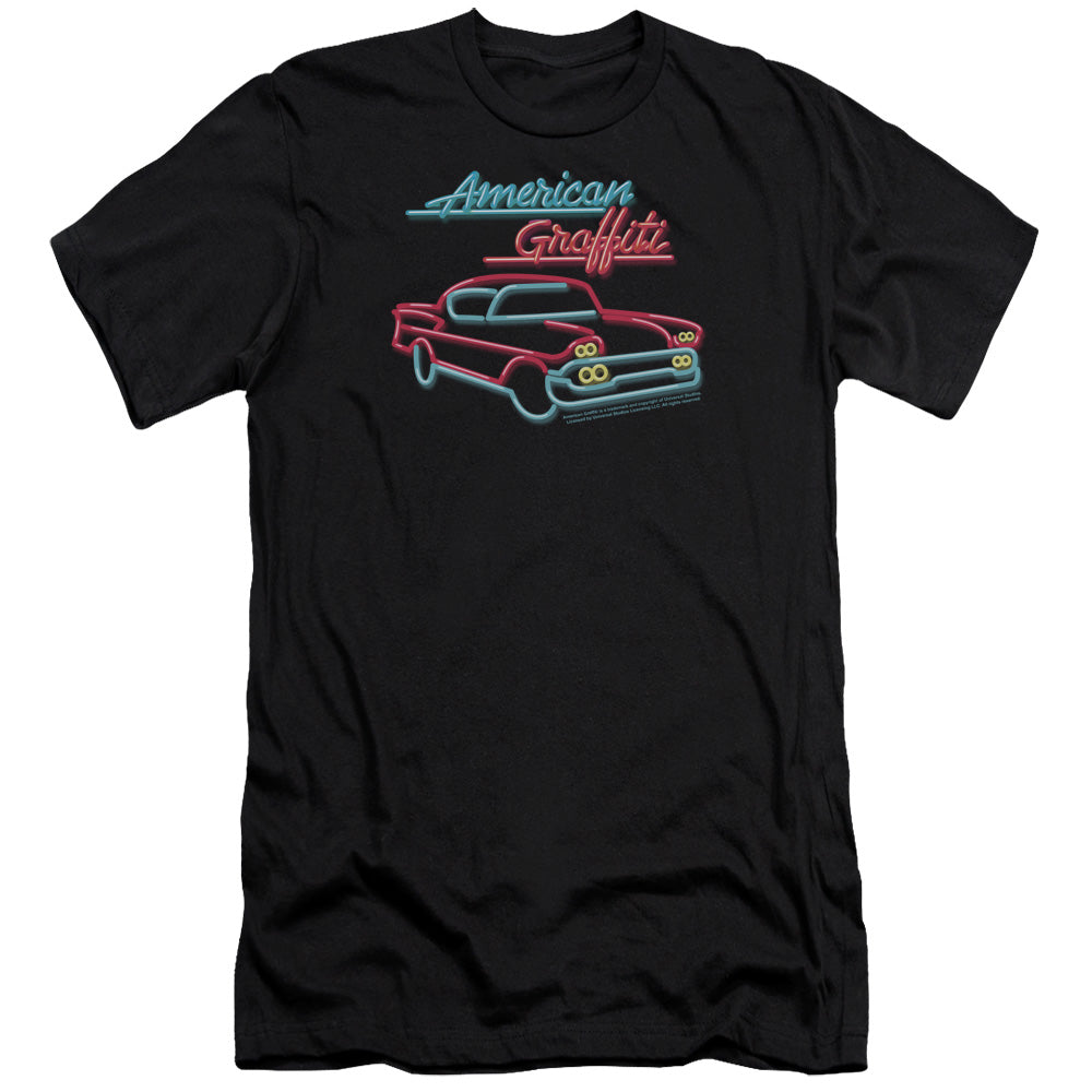 American Grafitti Neon Premium Bella Canvas Slim Fit Mens T Shirt Black Hoodie, Sweatshirt | CiraTrend.com