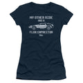 Back To The Future Other Ride Junior Sheer Cap Sleeve Womens T Shirt Navy Blue Hoodie, Sweatshirt | CiraTrend.com