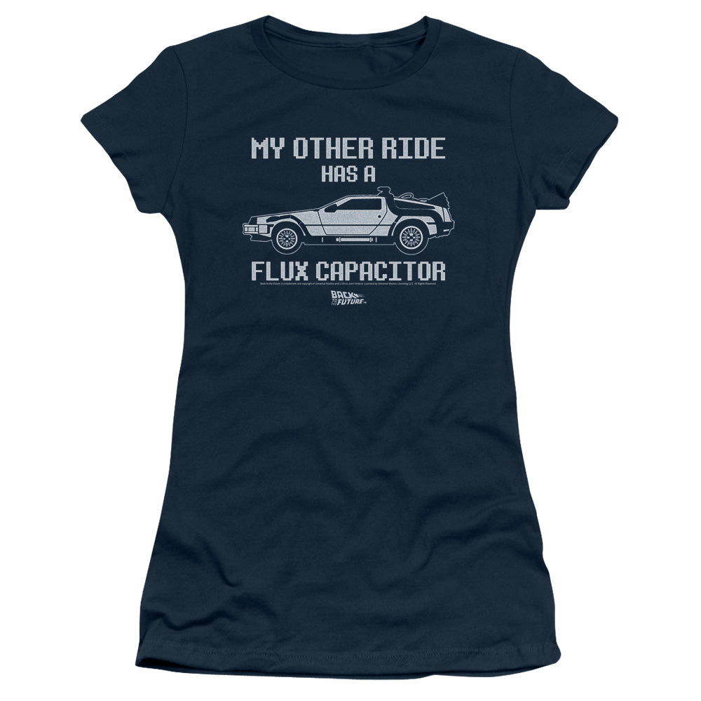 Back To The Future Other Ride Junior Sheer Cap Sleeve Womens T Shirt Navy Blue Hoodie, Sweatshirt | CiraTrend.com