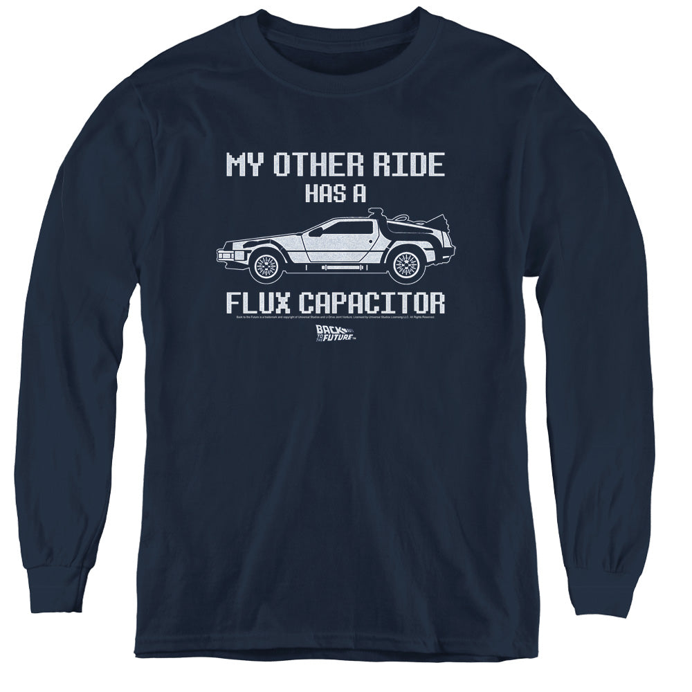 Back To The Future Other Ride Long Sleeve Kids Youth T Shirt Navy Blue Hoodie, Sweatshirt | CiraTrend.com