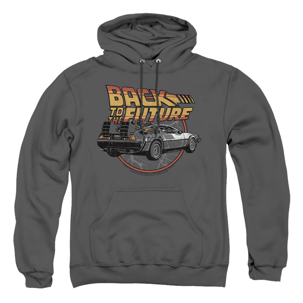 Back To The Future Time Machine Mens Hoodie Charcoal T-Shirts, Sweatshirt | CiraTrend.com (Image 2)