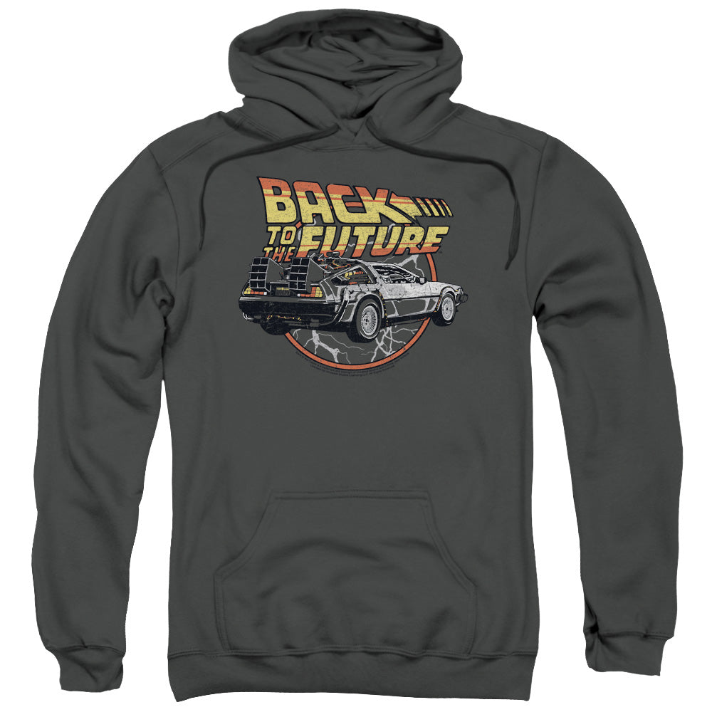 Back To The Future Time Machine Mens Hoodie Charcoal T-Shirts, Sweatshirt | CiraTrend.com (Image 1)