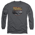 Back Future Time Machine Long Sleeve Shirt Charcoal T-Shirts, Hoodie, Sweatshirt