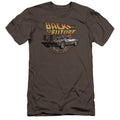 Back Future Time Machine Bella Canvas Slim Fit Charcoal T-Shirts, Hoodie, Sweatshirt
