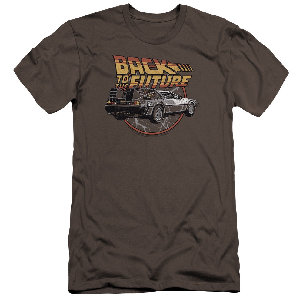 Back Future Time Machine Bella Canvas Slim Fit Charcoal T-Shirts, Hoodie, Sweatshirt