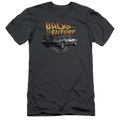 Back To The Future Time Machine - Men's Slim Fit T-Shirt Hoodie, Sweatshirt | CiraTrend.com