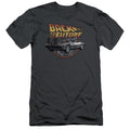 Back Future Time Machine Slim Fit Charcoal T-Shirts, Hoodie, Sweatshirt