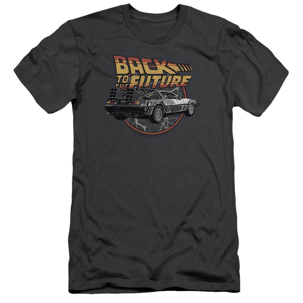 Back Future Time Machine Slim Fit Charcoal T-Shirts, Hoodie, Sweatshirt