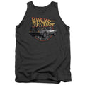 Back Future Time Machine Tank Top Shirt Charcoal Charcoal T-Shirts, Hoodie, Sweatshirt