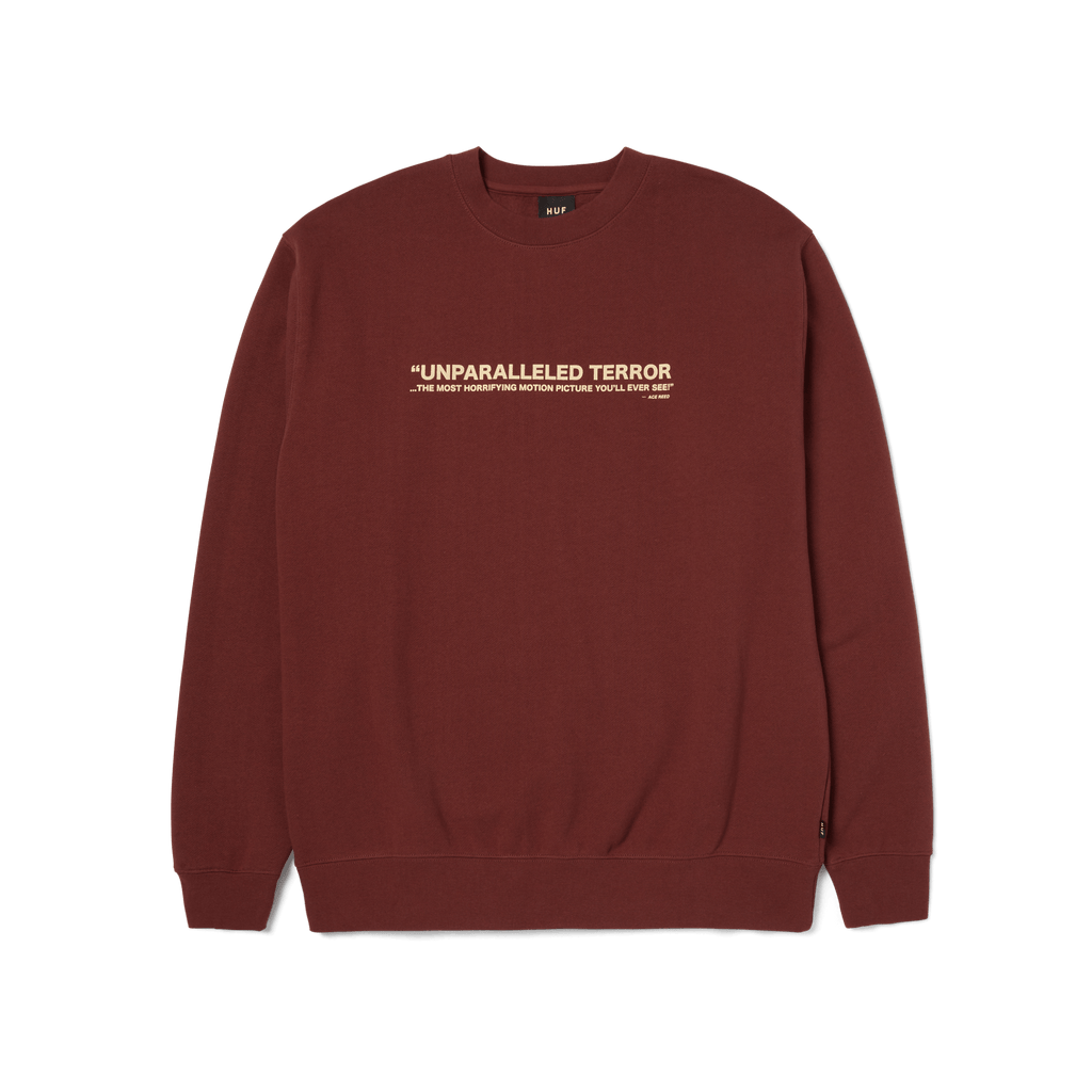 HUF x The Texas Chainsaw Massacre Unparalleled Terror Crewneck Sweatshirt T-Shirts, Hoodie | CiraTrend.com (Image 1)