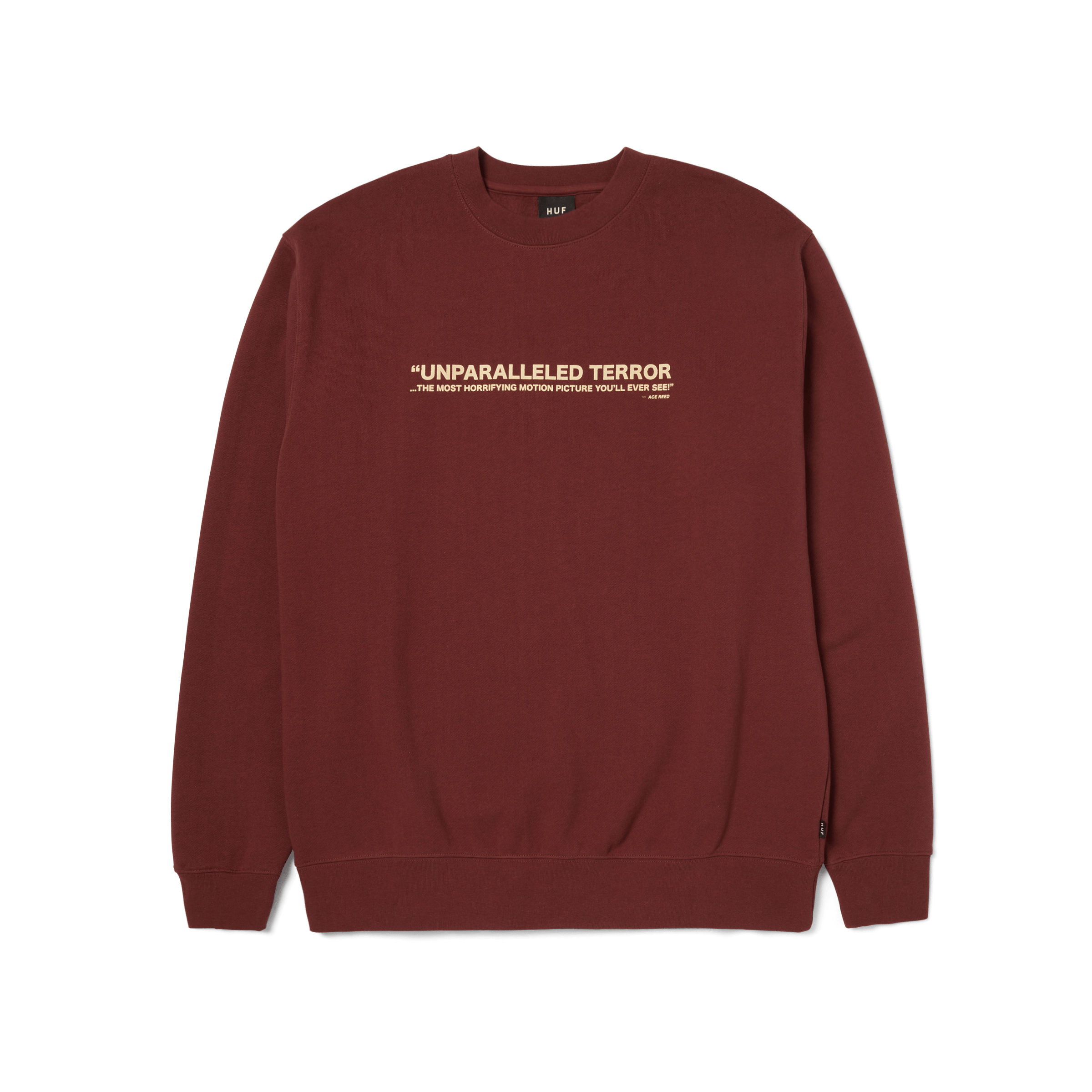 HUF x The Texas Chainsaw Massacre Unparalleled Terror Crewneck Sweatshirt T-Shirts, Hoodie | CiraTrend.com (Image 1)