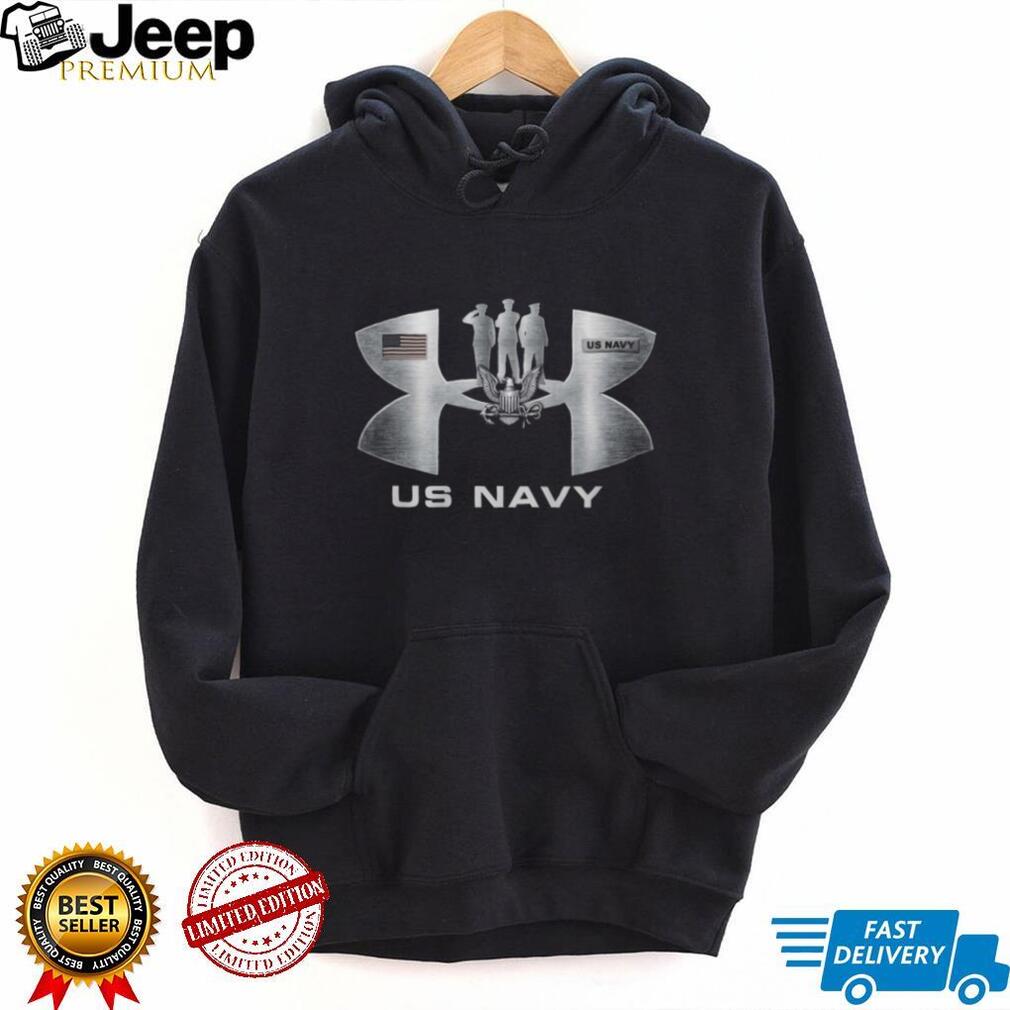 US Navy Military Salute Patriotic Logo Graphic T Shirt