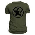 US Star Skull Distressed Design With Flag on Sleeve Men's T-Shirt Hoodie, Sweatshirt | CiraTrend.com