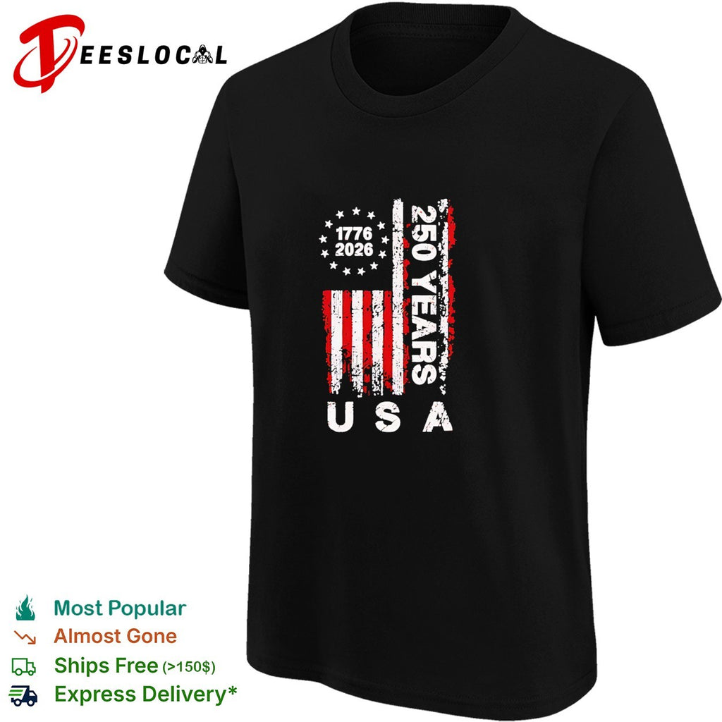 USA 1776 2026 250 years flag shirt