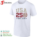 USA 250 EST 1776 baseball team spirit shirt