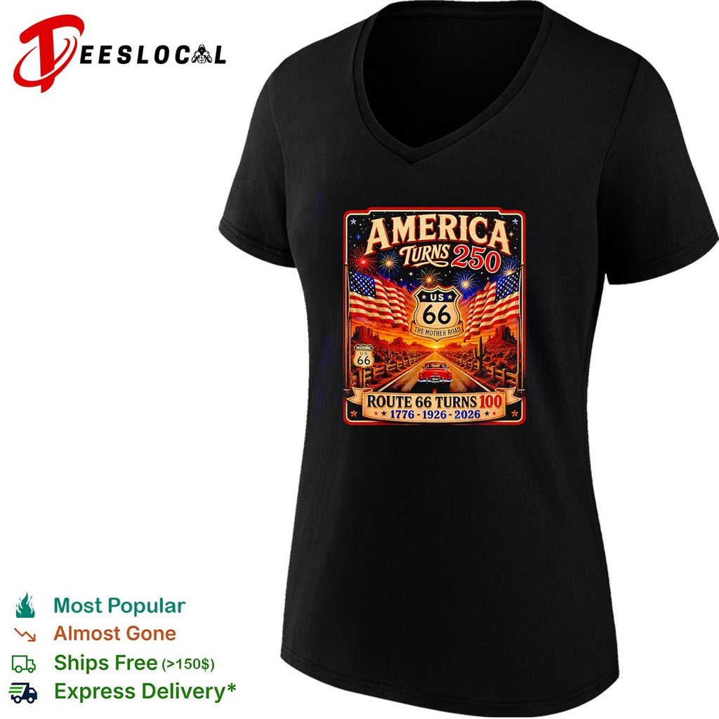 USA 250 US Highway 66 Road Anniversary vintage shirt