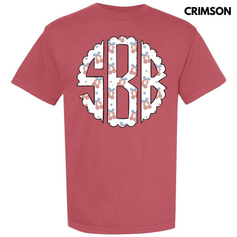 USA Disco Cherry Monogram Comfort Colors T-Shirt 'NLB' Hoodie, Sweatshirt | CiraTrend.com