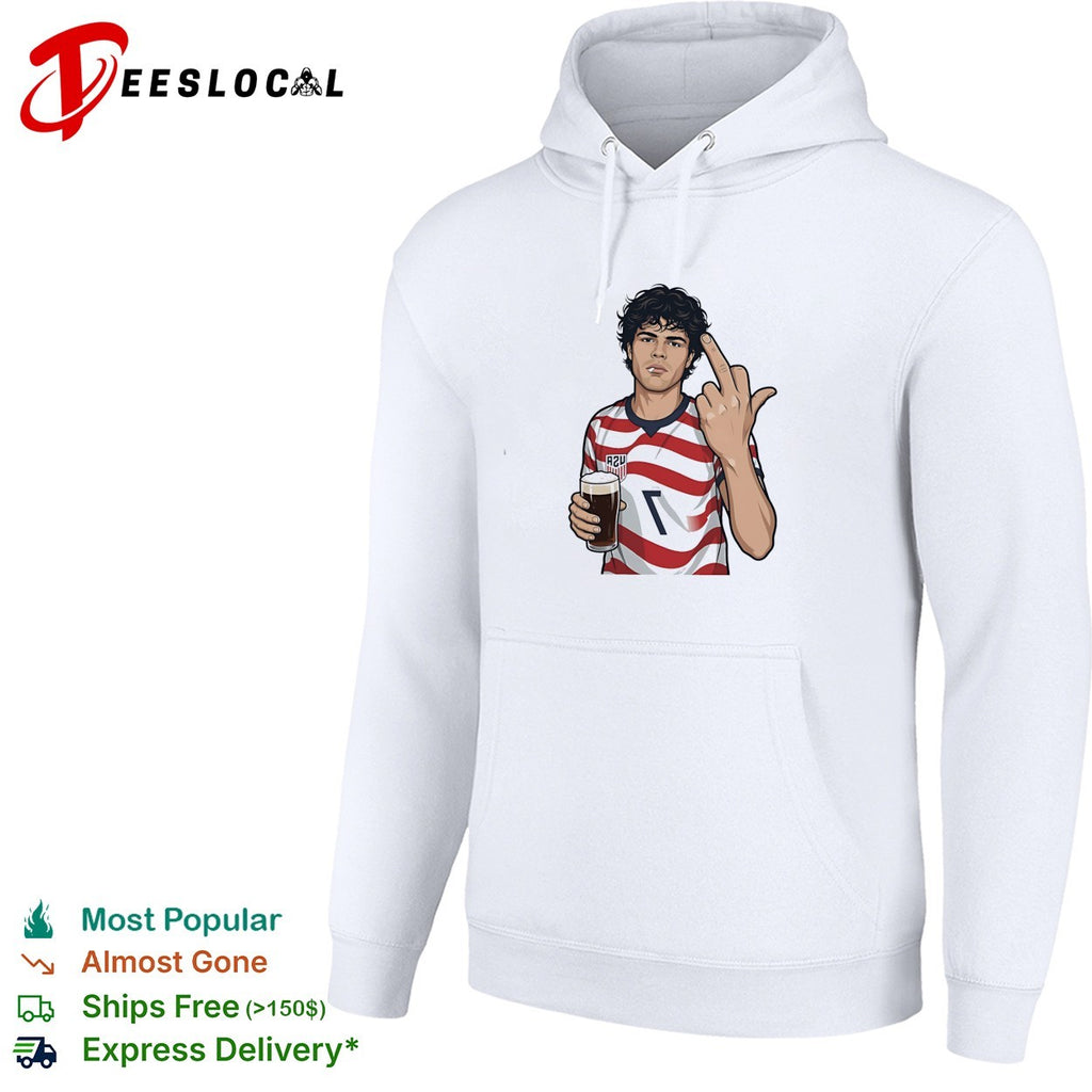 USA jersey man beer middle finger shirt