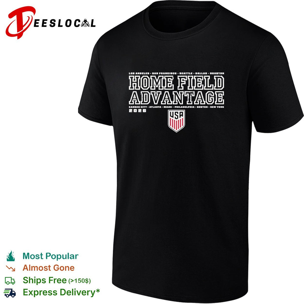 USA soccer home field advantage 2026 cities shirt