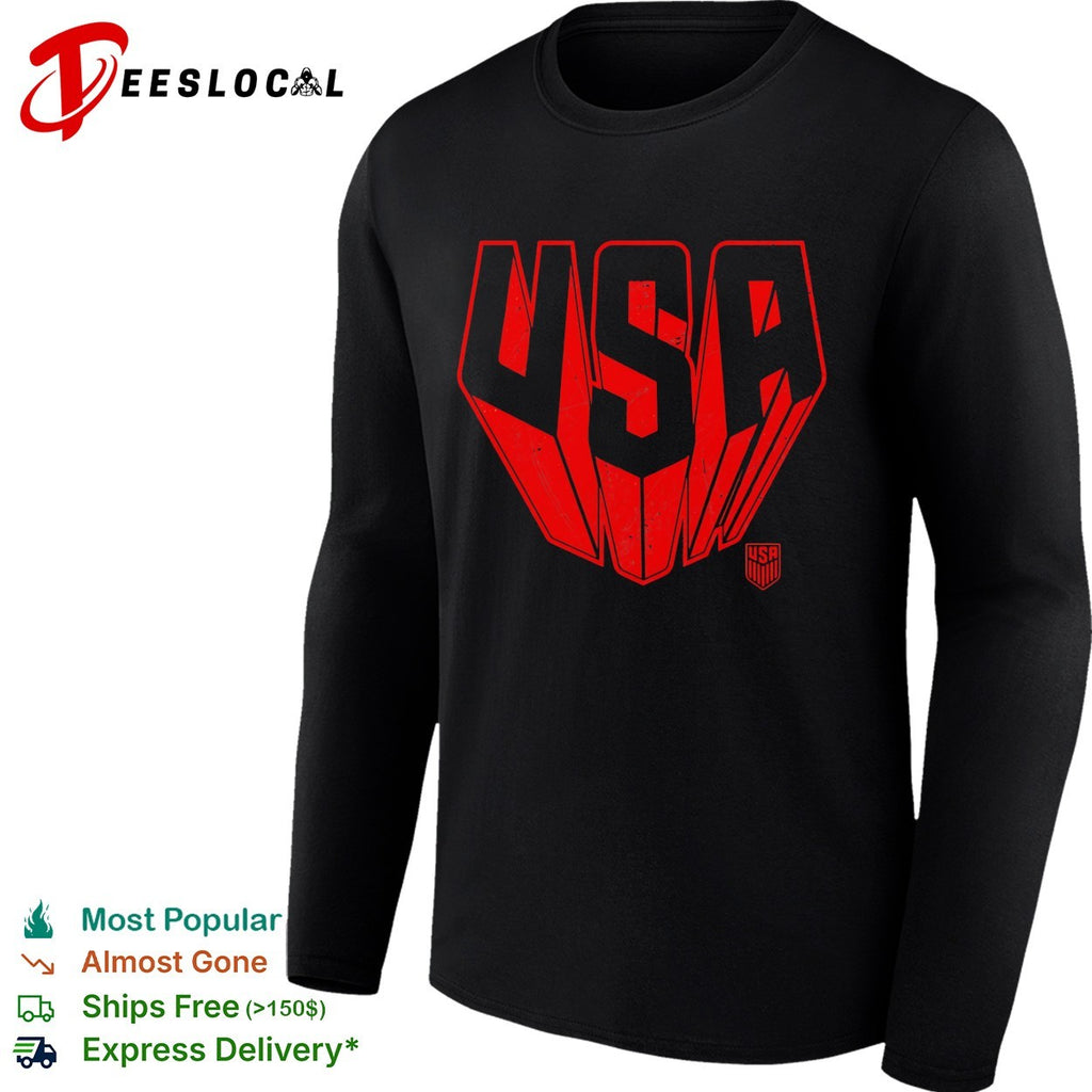 USA soccer red logo shirt