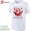 USA soccer red logo futbol shirt