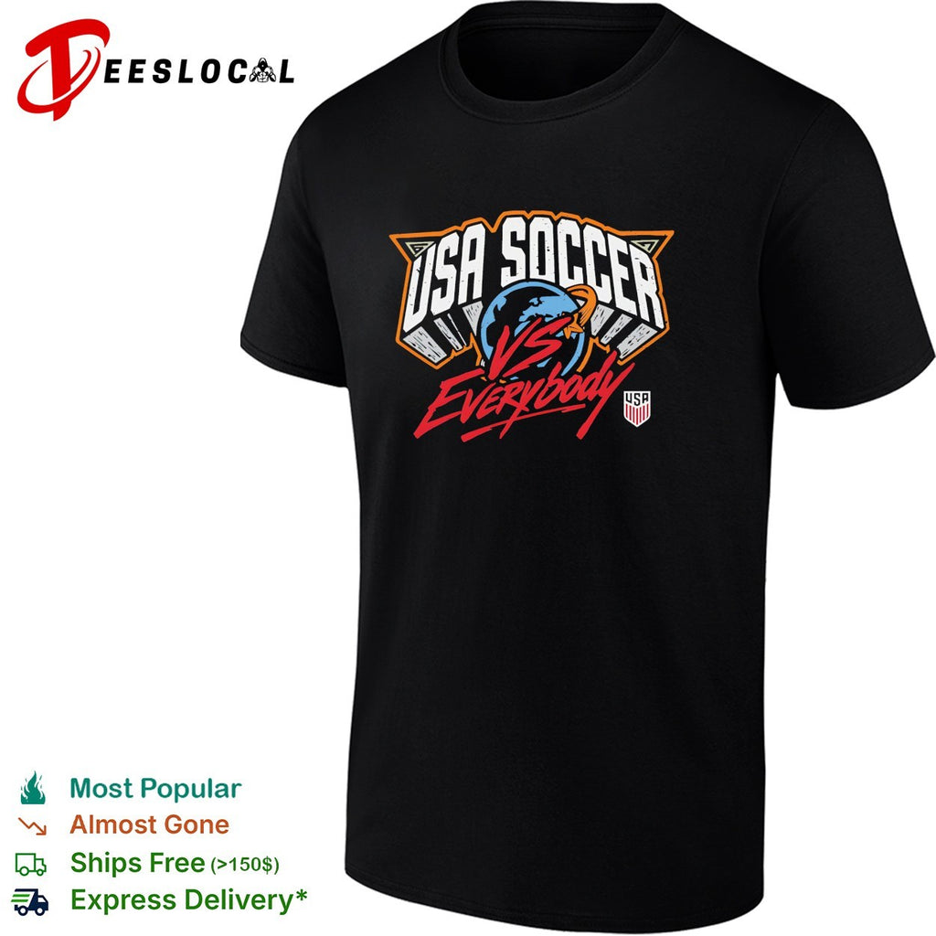 USA soccer vs everybody world map shirt