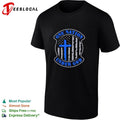 USA thin blue line Christian cross one nation under God shirt