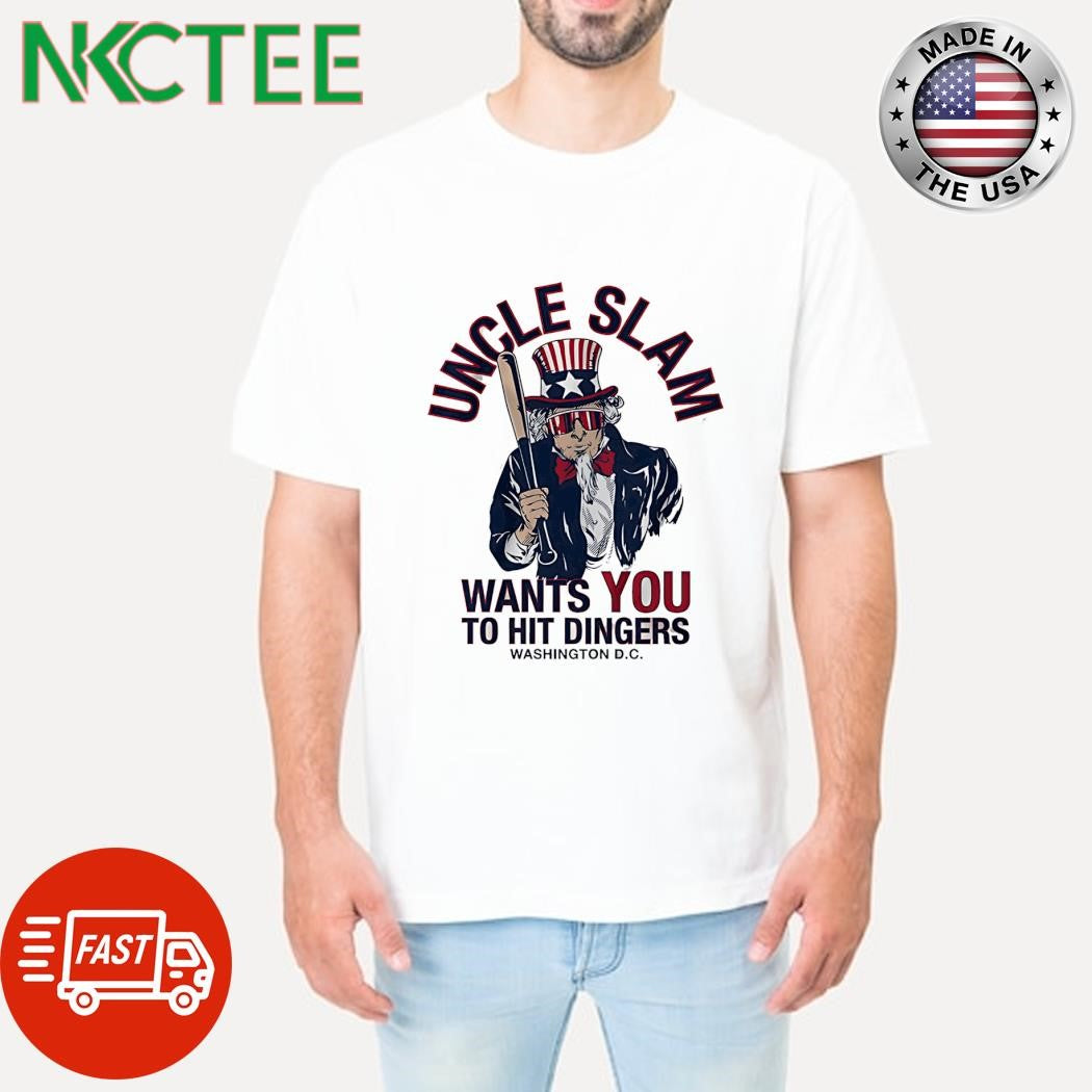Uncle Slam wants you to hit dingers Washington DC baseball shirt