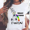 Unicorn Rock Paper Scissors Throat Punch I Win Shirt